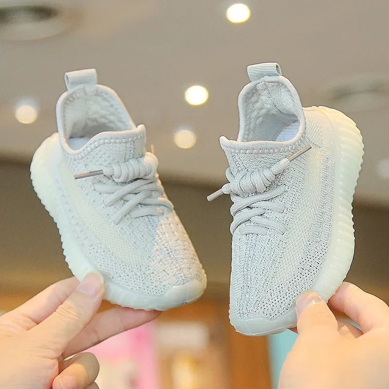 Fashion Children's Shoes Woven Shoes Sneakers Outdoor Sneakers Non-slip Kids Soft Soles Girls Boys Running Shoes
