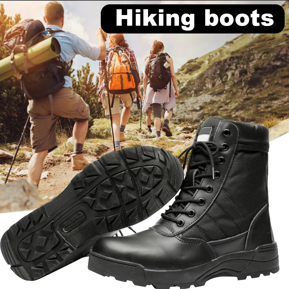 Men's Desert Combat Boots High-top Hunting Training Boots Lace Up Winter Shoes Lightweight Sneaker Outdoor  Hiking Safety Shoes