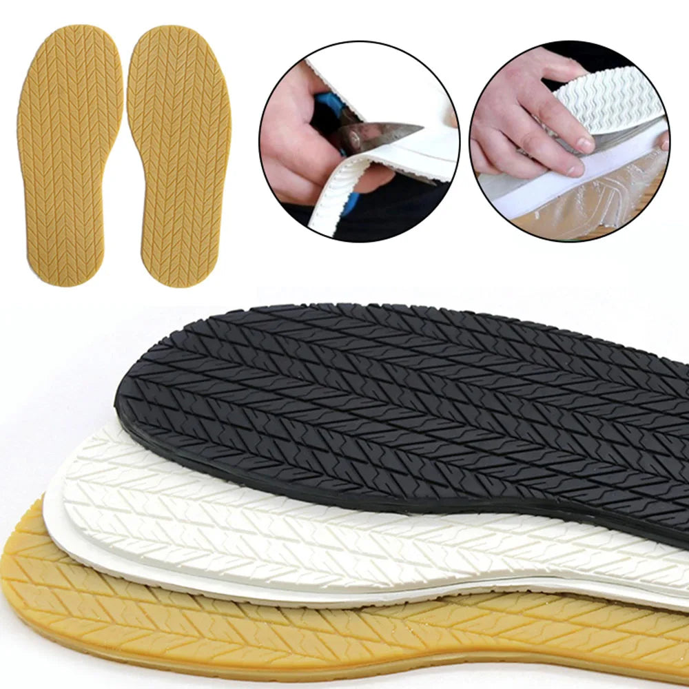 1 Pair Full Sole Protector Sneaker Repair Worker Shoes Outsole Anti Slip Foot Pads Rubber Non-Slip Sole Stickers Pads DIY Repair