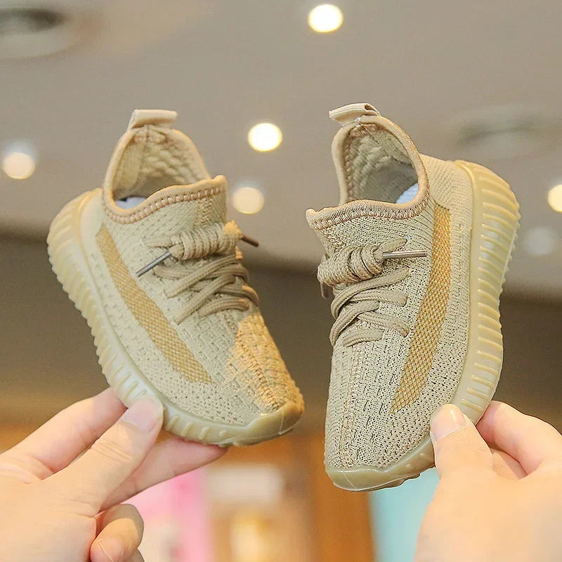 Fashion Children's Shoes Woven Shoes Sneakers Outdoor Sneakers Non-slip Kids Soft Soles Girls Boys Running Shoes