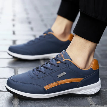 Shoes for Men Leather Sneaker Waterproof Casual Comfortable Men's Sneaker Lace Up Footwear Vulcanized Man Shoe Masculino